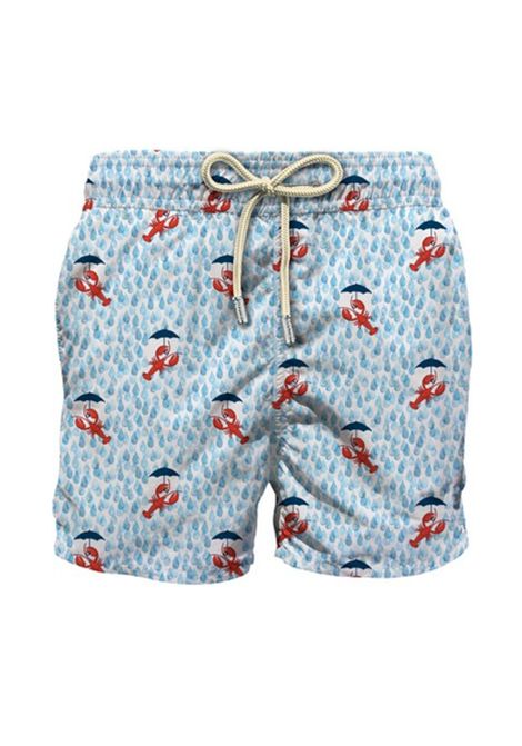 Costume uomo Comfort Light MC2 Saint Barth 05404H Azzurro ombrelli granchi elastico in vita retina MC2 SAINT BARTH | Costume | COMFORTLIGHT05404H31